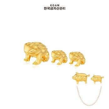 (방송에서만)[한국금자산관리] KGAM 24K 순금 99.99% 복두꺼비 오브제 세트+추가
