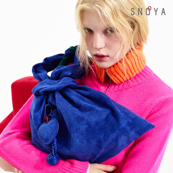 [SNOYA]스노야 FAUX 스웨이드 숄더백+곱창밴드+키링