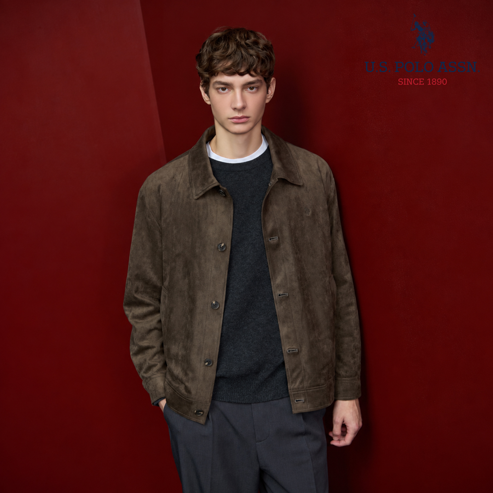 [앱10%][U.S POLO ASSN.] 26FW 뉴욕 FAUX스웨이드 자켓 1종 남성