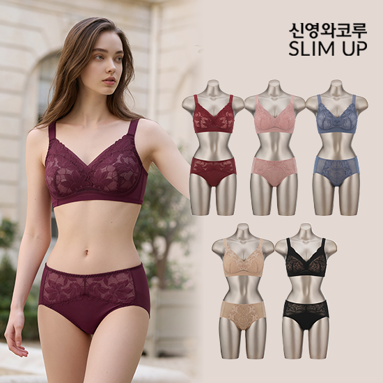 26FW 최신상 시그니처핏 레이스 브라팬티 5세트