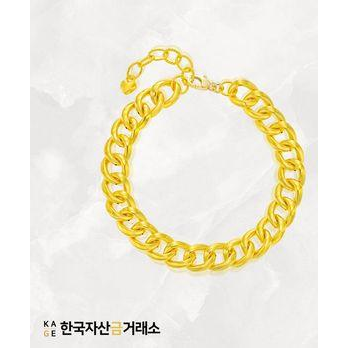 [한국자산금거래소]KAGE 24K순금 남녀공용볼륨 커브 팔찌