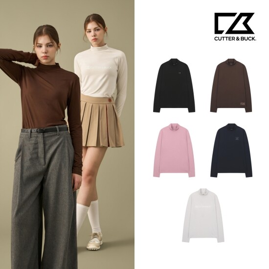 ○ 커터앤벅 26FW 여성 모크넥 티셔츠 5종