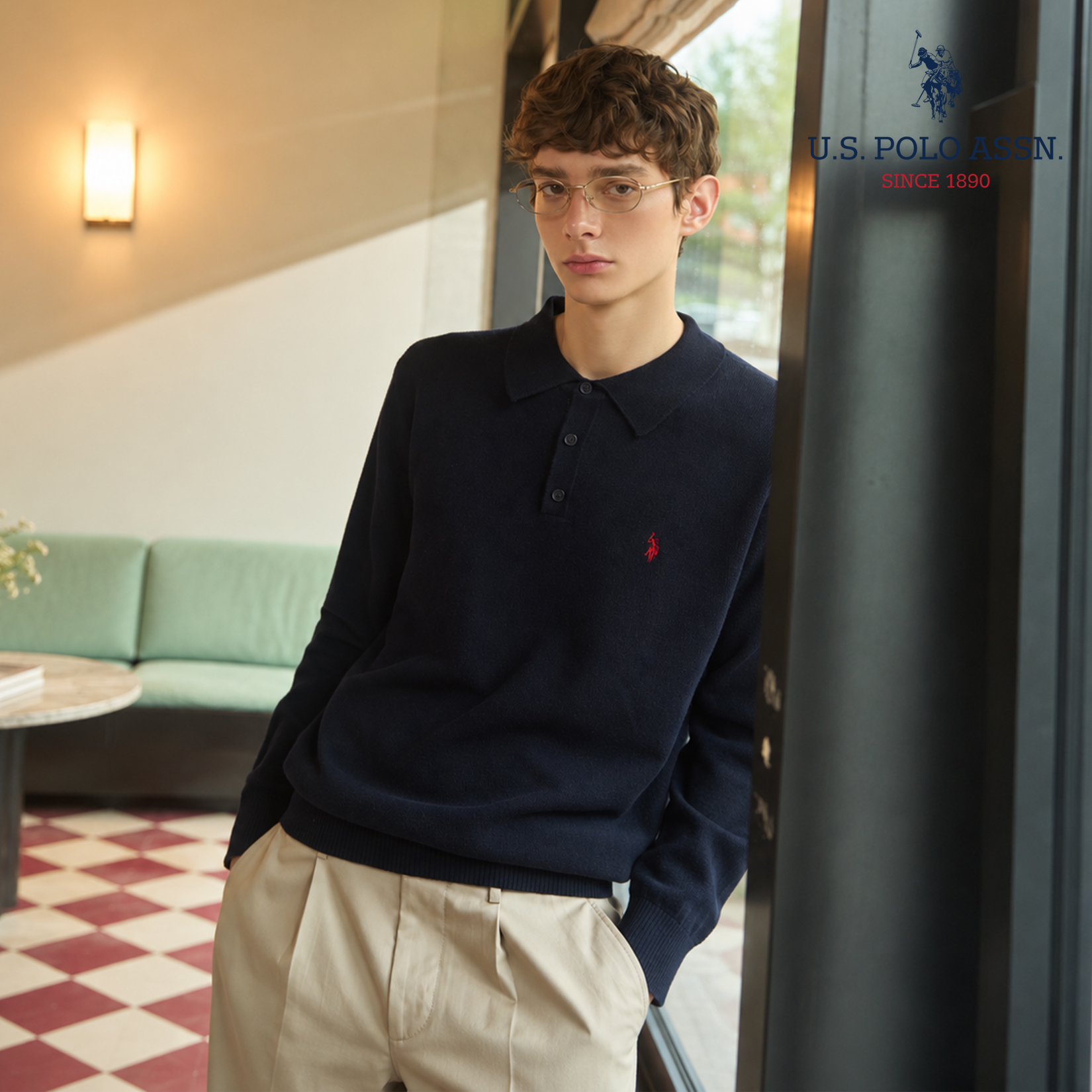[앱10%][U.S POLO ASSN.] 26FW 파인터치 울 100 카라니트 2종 남성 3