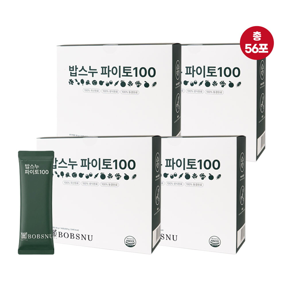  밥스누 파이토100 생식 4박스(56포)  2