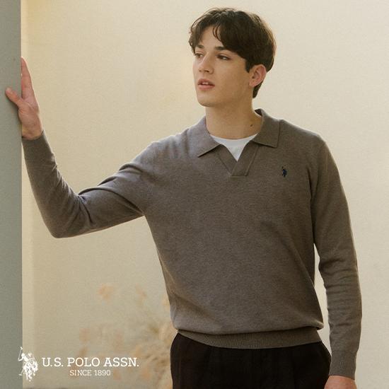 (D)USPA 26FW 남성 긴팔 카라 니트 3종 4