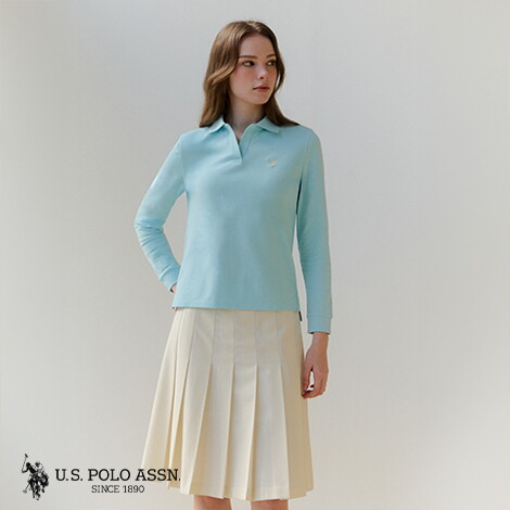 (B)USPA 26FW 여성 긴팔 카라 티셔츠 3종 3