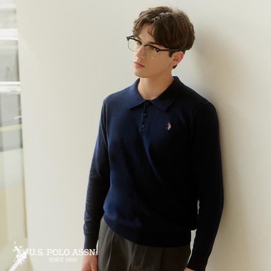 (A)USPA 26FW 남성 긴팔 카라 니트 3종 2