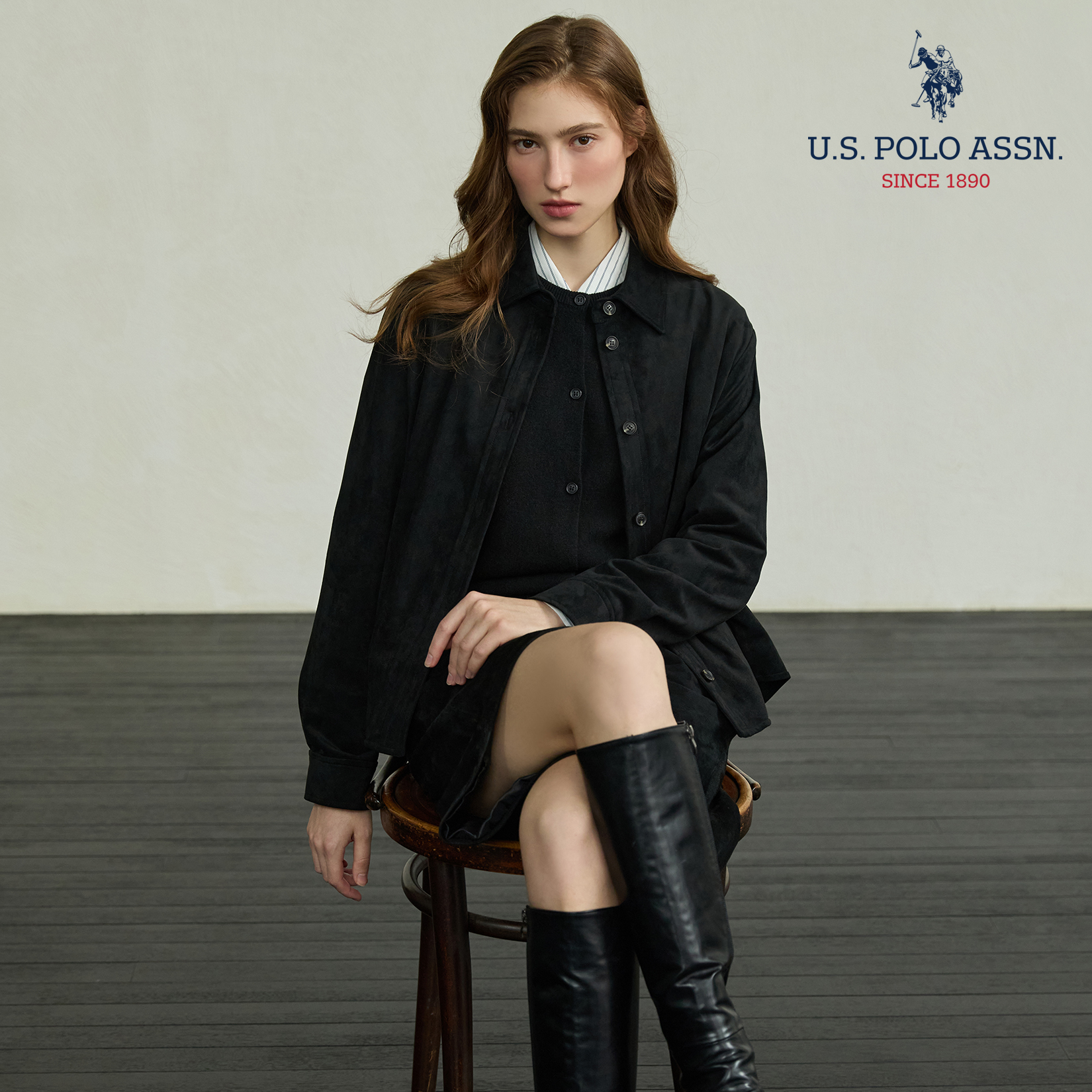 [앱10%][U.S POLO ASSN.] 26FW 뉴욕 FAUX스웨이드 자켓 1종 여성
