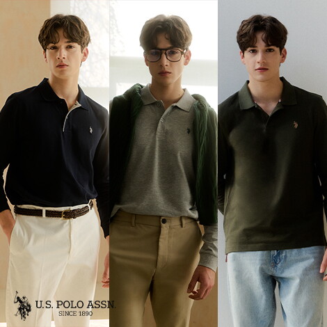 (D)USPA 26FW 남성 긴팔 카라 티셔츠 3종