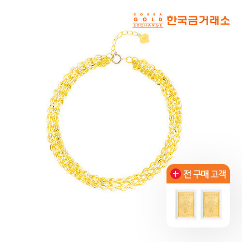 [한국금거래소] 24K 순금 더블 샤인 팔찌 (방송)