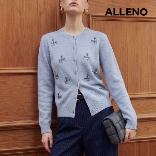 [알렌오] [ALLENO] 26FW 울블렌디드 비즈 가디건 4