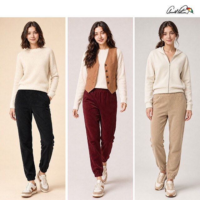 아놀드파마 26FW 여성 코듀로이 조거팬츠 3종