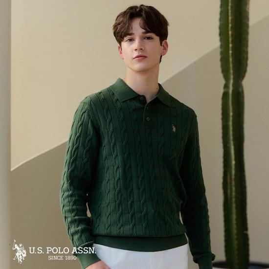 (D)USPA 26FW 남성 긴팔 카라 니트 3종 3