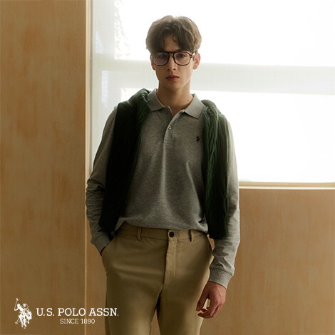 ○USPA 26FW 남성 긴팔 카라 티셔츠 3종 2