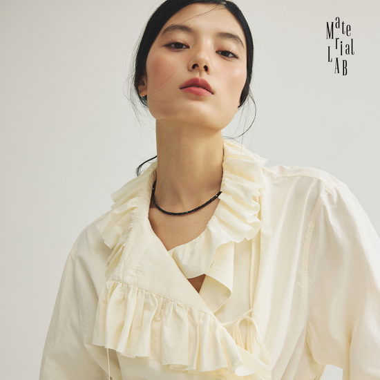 [Handmade/주문제작] 머티리얼랩 26FW 오벌 젬스톤 실버925 소가죽 롱 목걸이 2