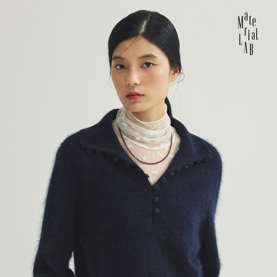 [Handmade/주문제작] 머티리얼랩 26FW 오벌 젬스톤 실버925 소가죽 롱 목걸이 3