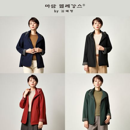 [마담엘레강스] 노팅힐 체크 후드 점퍼