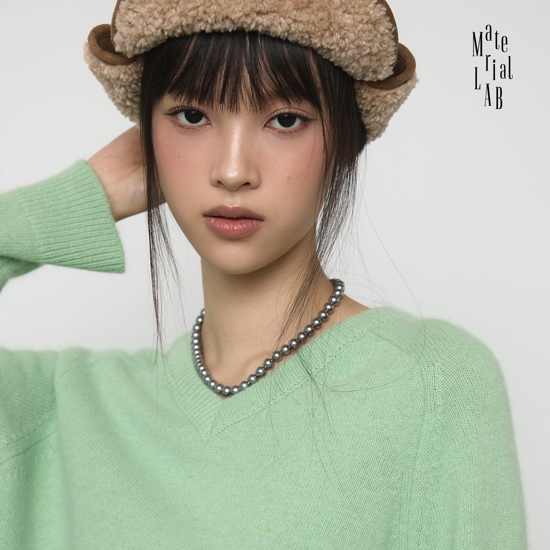 [Handmade] 머티리얼랩 26FW 크리스털 펄 마그넷 목걸이 4
