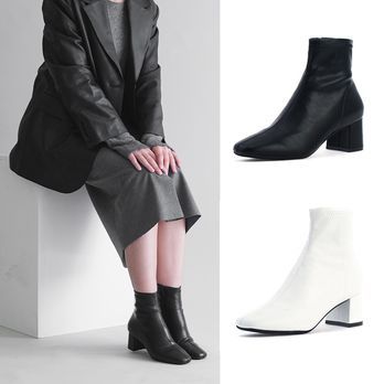 올리 스퀘어 앵클부츠