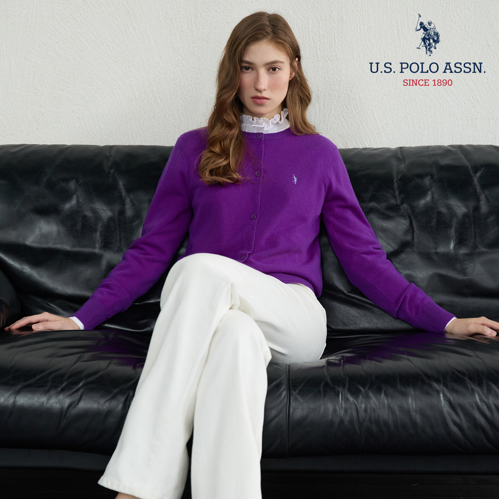 [미리주문 10%][U.S POLO ASSN.] 26FW 헤리티지 울 100 가디건 1종 여성 2