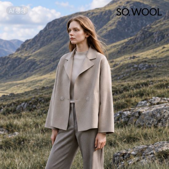 쏘울 26FW 울 저지 더블 재킷