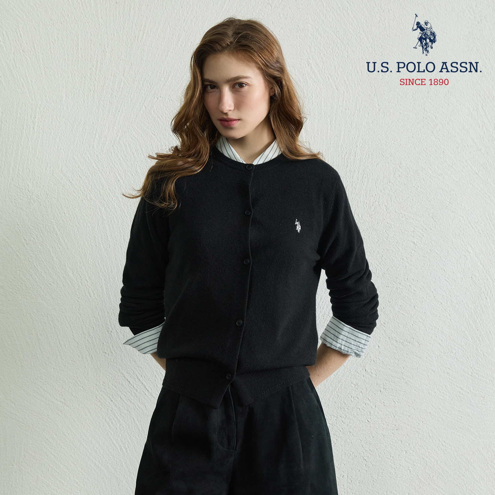 [미리주문 10%][U.S POLO ASSN.] 26FW 헤리티지 울 100 가디건 1종 여성 3