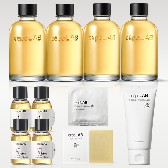 [방송/마니아패키지] 바이오제닉 에센스 155ML 4병+30ML 4병+솝 1+모이스처라이져 1+마스크팩 1P