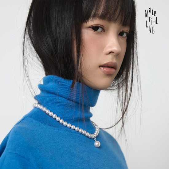 [Handmade] 머티리얼랩 26FW 크리스털 펄 마그넷 목걸이