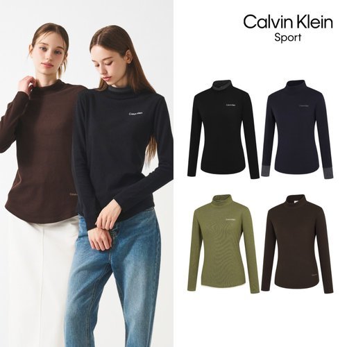 [Calvin Klein] 26FW 여성 스트레치 기모모크넥 4종 2