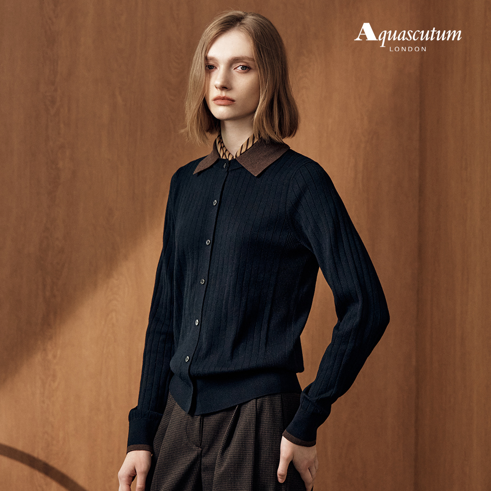 [미리주문 10%] 26FW 울 블렌디드 카라 니트 가디건 2종