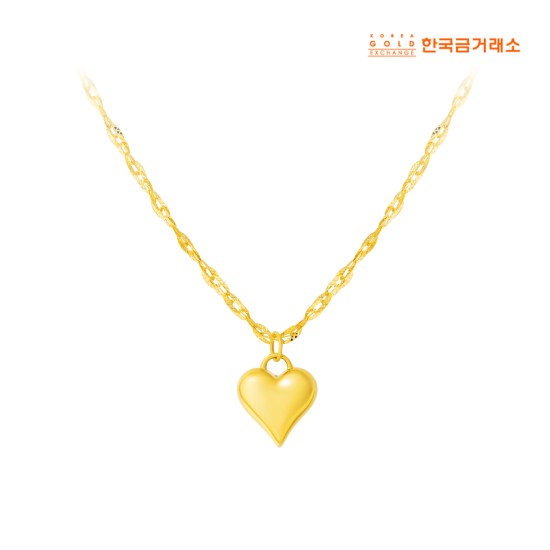 24K 하트 링크 목걸이