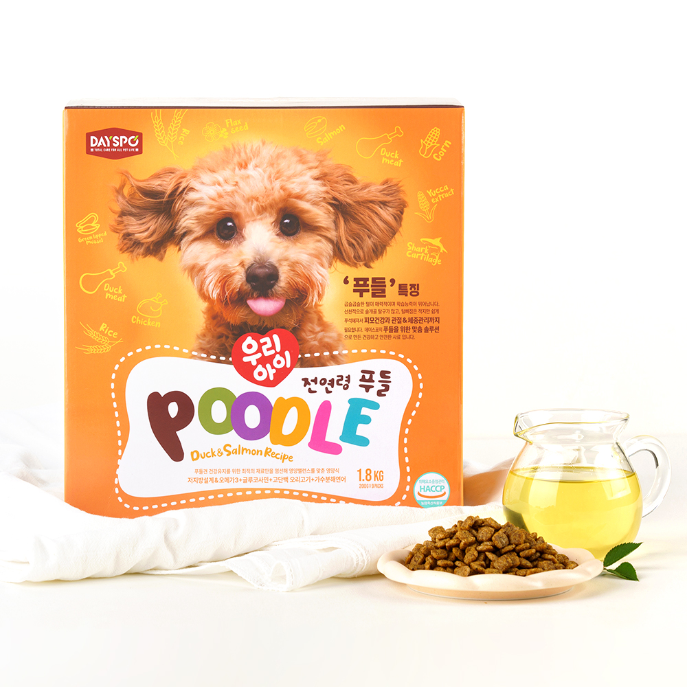 [비밀코드 정상가 25,000원] 데이스포 우리아이 푸들 반습식 강아지사료 1.8kg