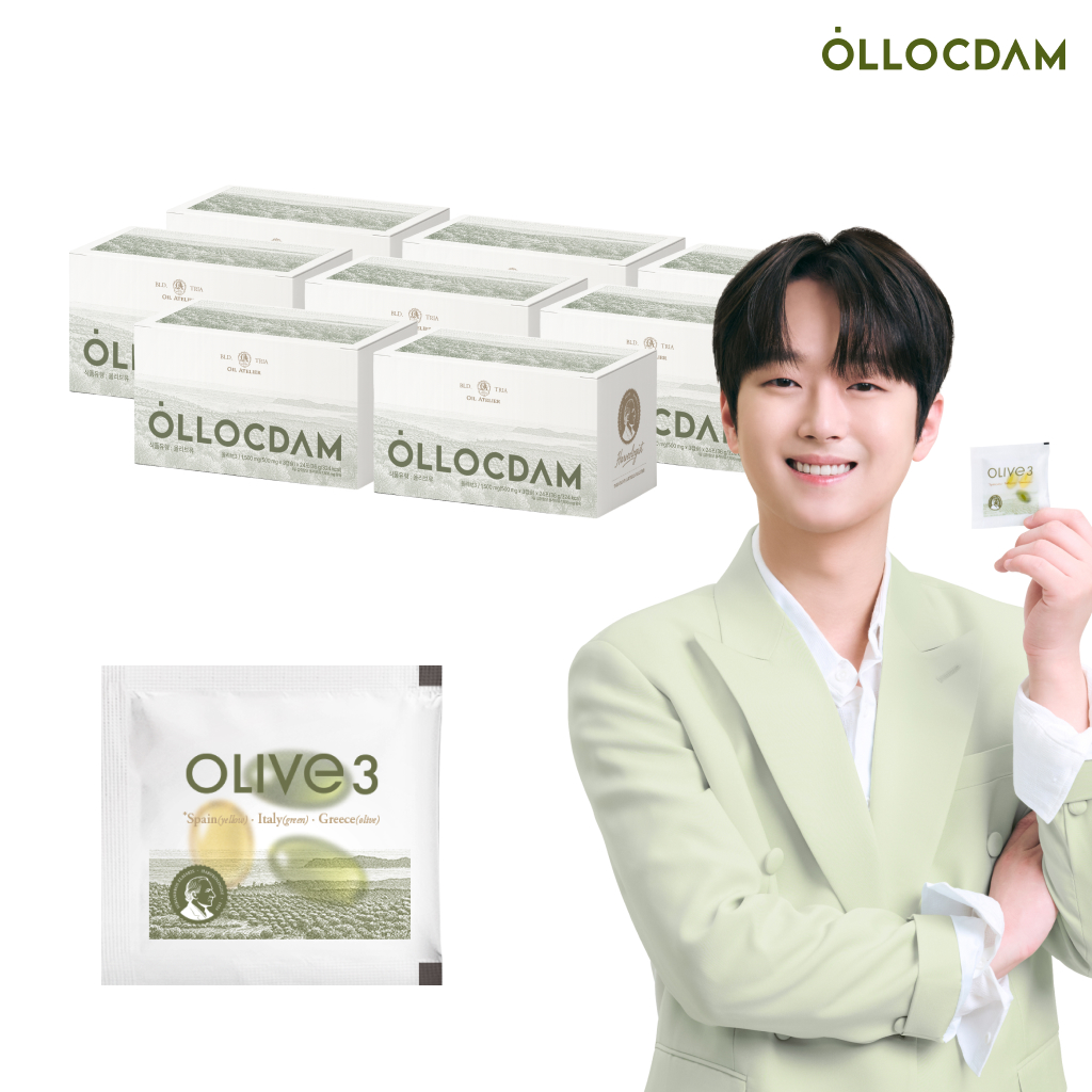올리브3 지중해 엑스트라버진 올리브오일 캡슐 8박스
