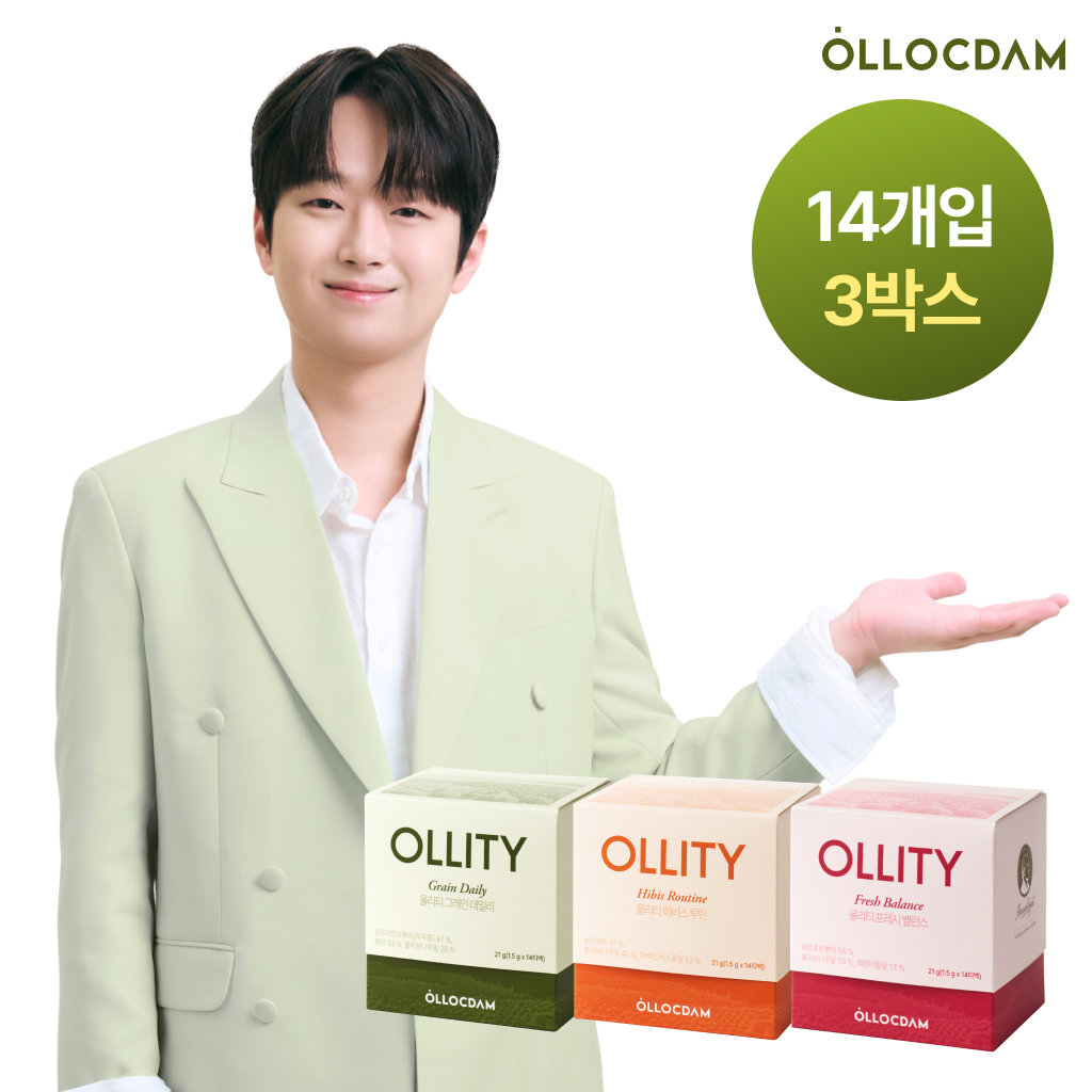 올리티 올리브잎차 14개입x3개 [프레시/히비스/그레인/혼합, 4종 택1]