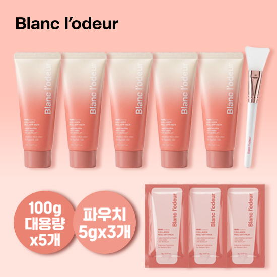 방송최다구성! 블랑로더 NMN 콜라겐 크림팩 5통+여행용3매+브러쉬1