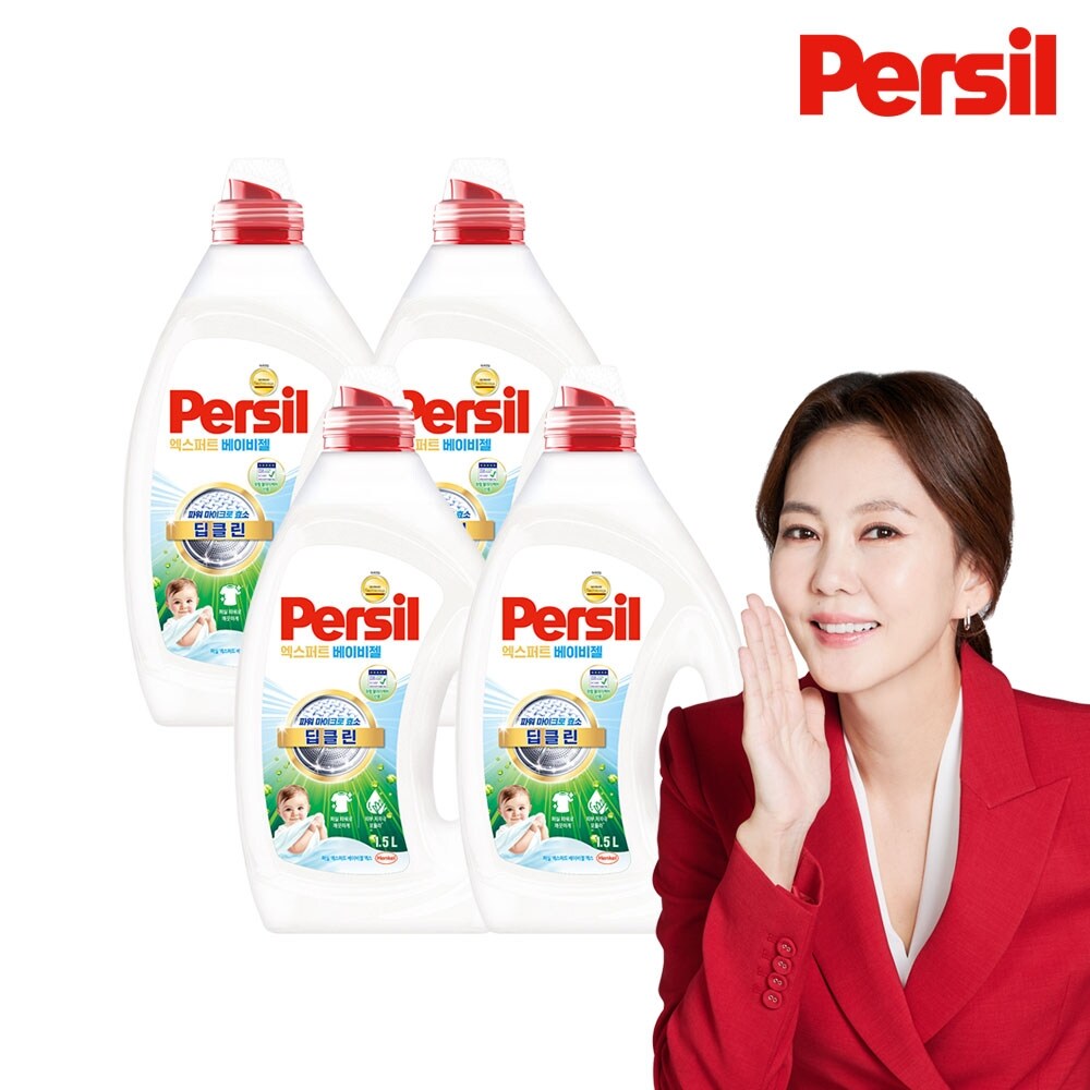 [카드 5%할인]퍼실 마이크로 효소 베이비젤 1.5L x 4개 (일반/드럼 겸용)