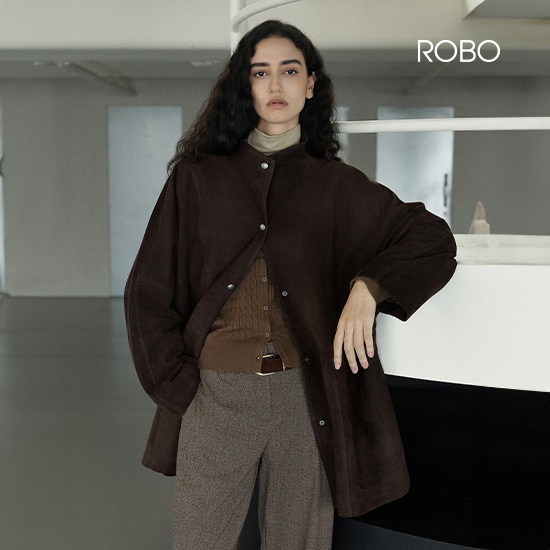 [미리주문 10%] 26FW 스웨이드 하이넥 케이프
