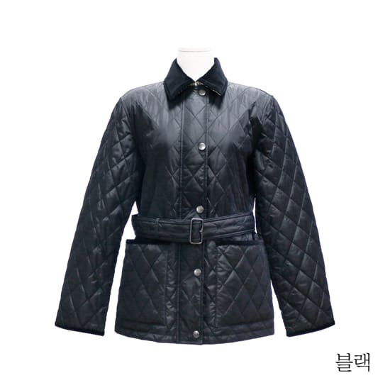 버버리 빅포켓 벨티드 퀼팅 재킷