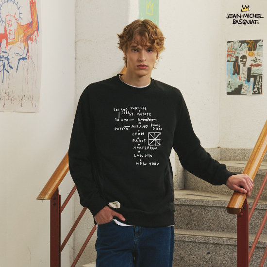 바스키아 26FW 최신상 남성 융기모 스웻셔츠 2종SET (라운드1종+후드집업1종) 2