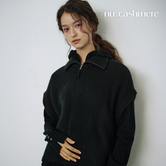 누캐시미어 26FW 라쿤울블렌드 하프집업 베스트 3