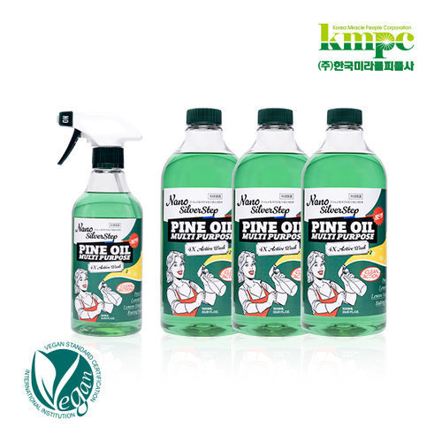 [은나노스텝] 은나노스텝 파인오일 다용도세정제 싱글세트(500ml*1개+1,000ml*3개)
