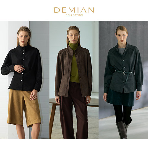 [데미안(DEMIAN)] 26FW 아르떼 FAUX 스웨이드 텍스처 자켓 2종