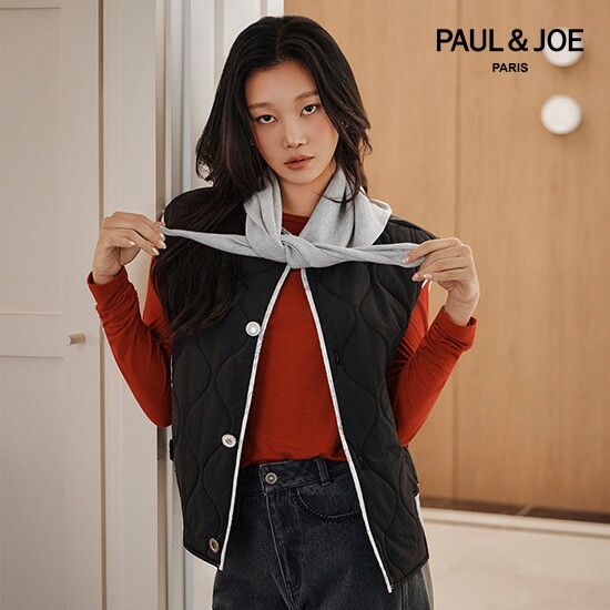 ■ 26FW 허그핏 퀼팅 베스트+머플러SET