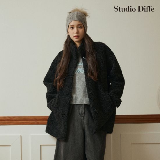 스튜디오디페 FAUX 무스탕 하프 코트 2