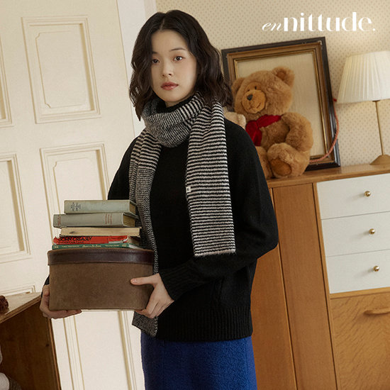 엔니튜드 26FW 울 니트 머플러 3