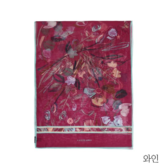 레오나드 플로럴 실크 숄 3