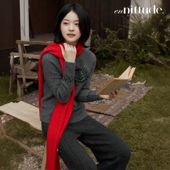 엔니튜드 26FW 울 니트 머플러