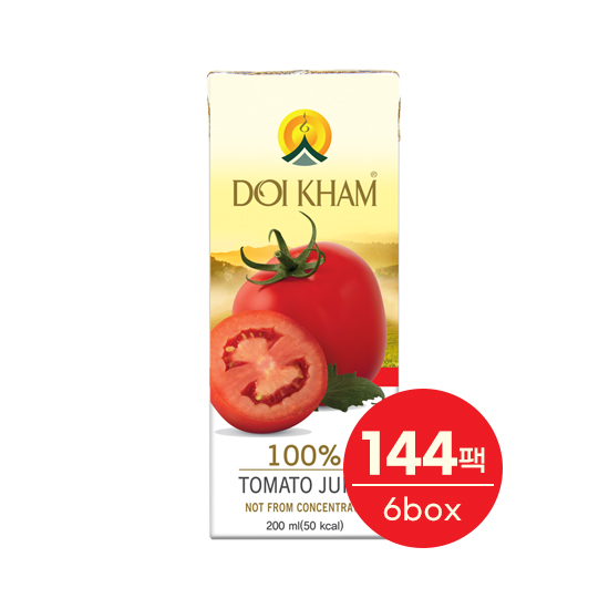 한정수량 100% 착즙 토마토 주스 200ml x 144팩
