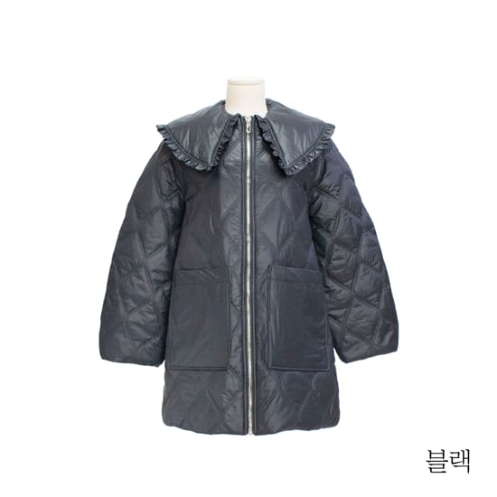 가니 샤이니 퀼팅 미디재킷(W0170/W0171) 2