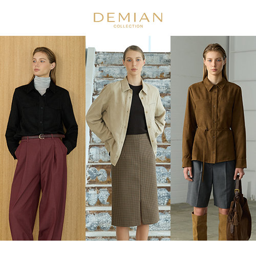 [데미안(DEMIAN)] 26FW FAUX 스웨이드 텍스처 럭스 셔켓 3종